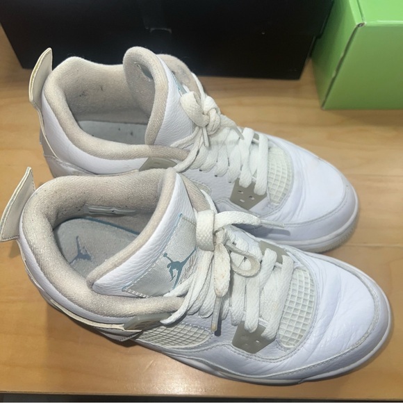 Air Jordan 4 retro GG white/sand color size 5Y - Picture 6 of 12